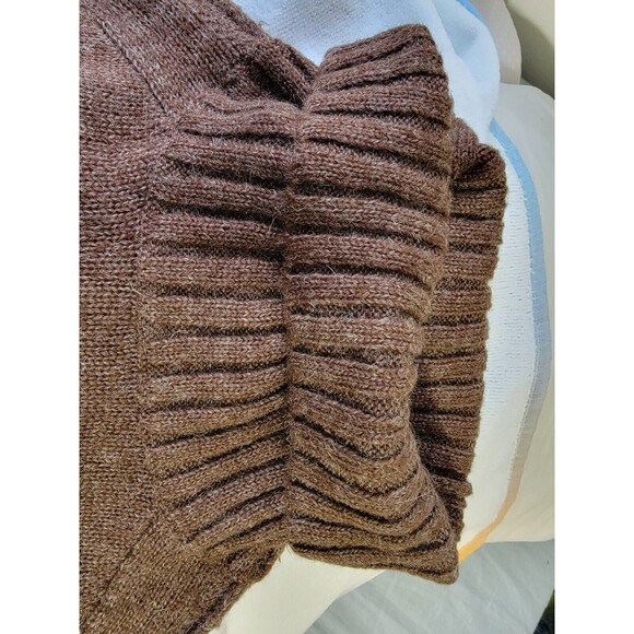 ASTR The Label Cowlneck Cape Side Split Hem Wool Blend Sweater‎ Brown Sz M NWOT - Picture 13 of 15